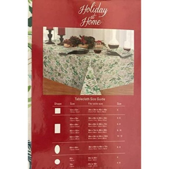 Fabric Tablecloth - Joy, Peace & Merry ( 52" x 70" Oblong ) - Picture 2 of 2